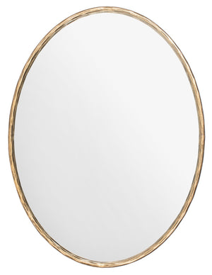 Safavieh JESSA Oval Metal Mirror in Warm Brass Finish - Elegant & Durable Wall Decor for Any Room SFV9510A