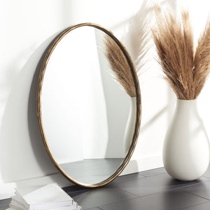 Safavieh JESSA Oval Metal Mirror in Warm Brass Finish - Elegant & Durable Wall Decor for Any Room SFV9510A