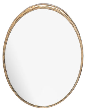 Safavieh JESSA Oval Metal Mirror in Warm Brass Finish - Elegant & Durable Wall Decor for Any Room SFV9510A
