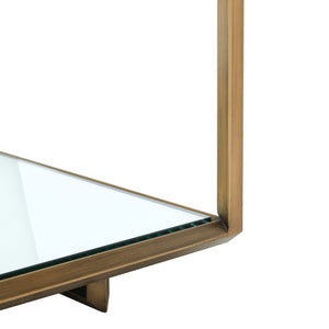 Safavieh FLORABELLA Mirrored Coffee Table in Bronze Finish - Elegant Centerpiece for Modern Living Spaces SFV9517A