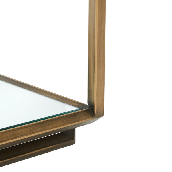 Safavieh FLORABELLA Mirrored Accent Table in Rich Bronze Finish – Chic, Compact Design for Any Space SFV9518A