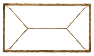 Safavieh JESSA Modern Coffee Table with Tempered Glass Top and Sleek Forged-Iron Frame for Elegant Living Spaces Brass SFV9520A
