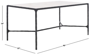 Safavieh Jessa Metal Coffee Table Black / White SFV9520D
