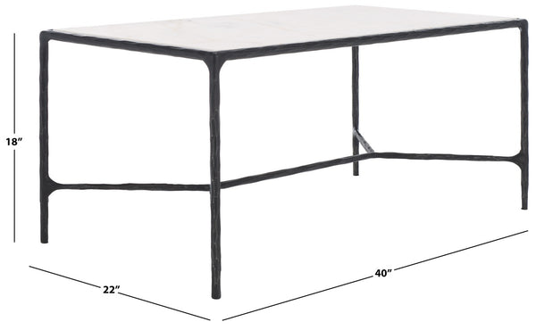 Safavieh Jessa Metal Coffee Table Black / White SFV9520D