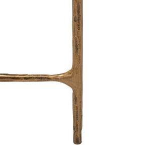 Safavieh JESSA Oval Metal Coffee Table - Elegant Tempered Glass Top with Sleek Forged Iron Frame Design Brass SFV9521A