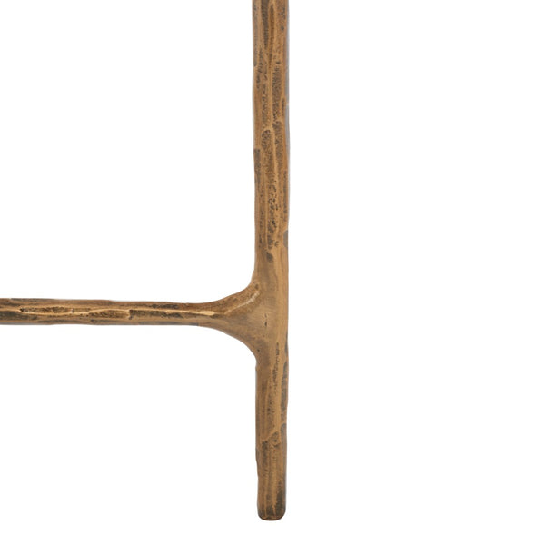 Safavieh JESSA Oval Coffee Table - Elegant Marble Top with Forged Iron Frame for Minimalist Living Spaces White / Brass SFV9521C