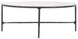 Safavieh Jessa Oval Metal Coffee Table Black / White SFV9521D