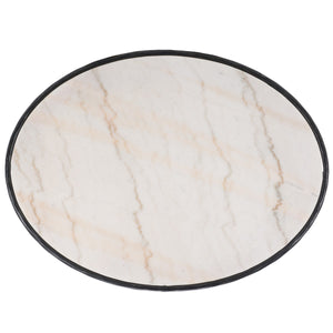 Safavieh Jessa Oval Metal Coffee Table Black / White SFV9521D