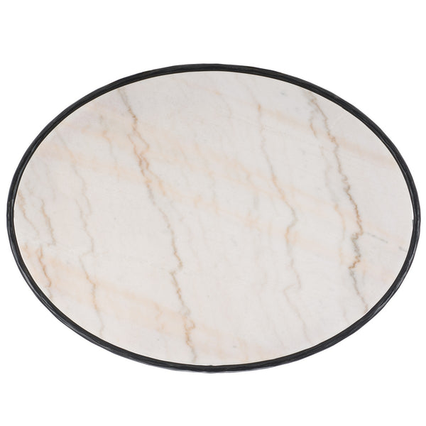 Safavieh Jessa Oval Metal Coffee Table Black / White SFV9521D