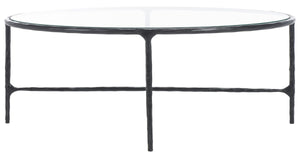 Safavieh Jessa Oval Metal Coffee Table Black SFV9521E