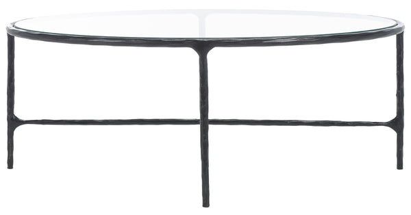 Safavieh Jessa Oval Metal Coffee Table Black SFV9521E