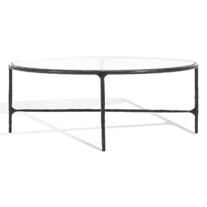 Safavieh Jessa Oval Metal Coffee Table Black SFV9521E