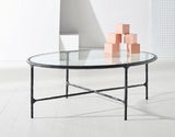 Safavieh Jessa Oval Metal Coffee Table Black SFV9521E