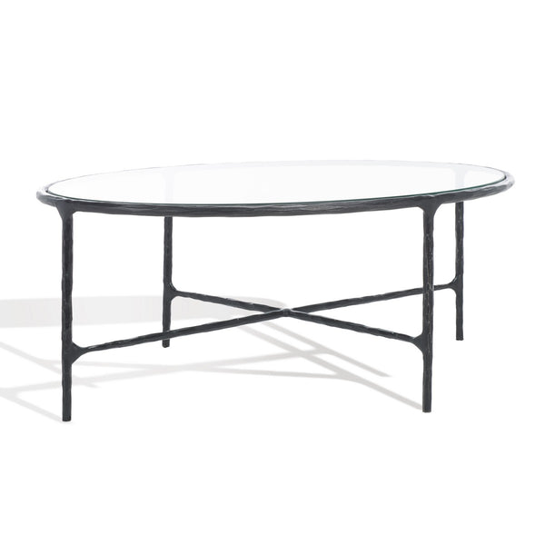 Safavieh Jessa Oval Metal Coffee Table Black SFV9521E