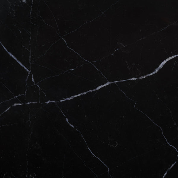 Safavieh Jessa Oval Coffee Table - Black Marble Top With Elegant Brass Finish & Slim Iron Frame Design Brass ,Black Metal ,Black Marble ,Wood Sfv9521f