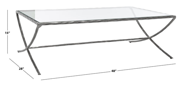 Safavieh Debbie Rectangle Metal Coffee Table SFV9522B