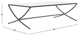 Safavieh Debbie Rectangle Metal Coffee Table Black / White SFV9522D