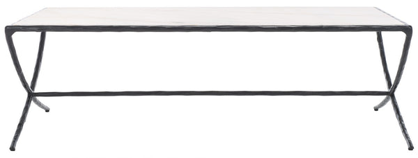 Safavieh Debbie Rectangle Metal Coffee Table Black / White SFV9522D