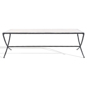 Safavieh Debbie Rectangle Metal Coffee Table Black / White SFV9522D