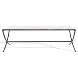 Safavieh Debbie Rectangle Metal Coffee Table Black / White SFV9522D