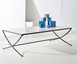 Safavieh Debbie Rectangle Metal Coffee Table Black / White SFV9522D