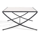 Safavieh Debbie Rectangle Metal Coffee Table Black / White SFV9522D