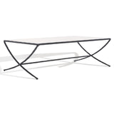 Safavieh Debbie Rectangle Metal Coffee Table Black / White SFV9522D