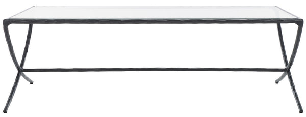 Safavieh Debbie Rectangle Metal Coffee Table Black SFV9522E
