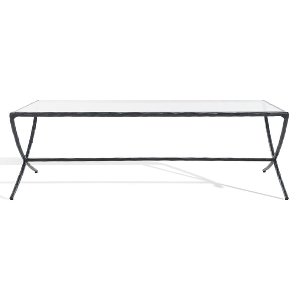 Safavieh Debbie Rectangle Metal Coffee Table Black SFV9522E