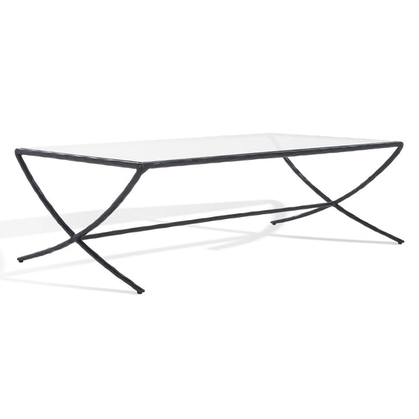 Safavieh Debbie Rectangle Metal Coffee Table Black SFV9522E