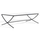 Safavieh Debbie Rectangle Metal Coffee Table Black SFV9522E