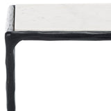 Safavieh Debbie Square Metal Accent Table Black / White SFV9523D