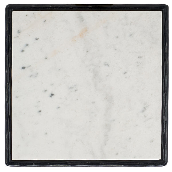 Safavieh Debbie Square Metal Accent Table Black / White SFV9523D