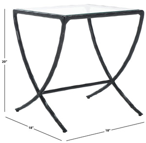 Safavieh Debbie Square Metal Accent Table Black SFV9523E