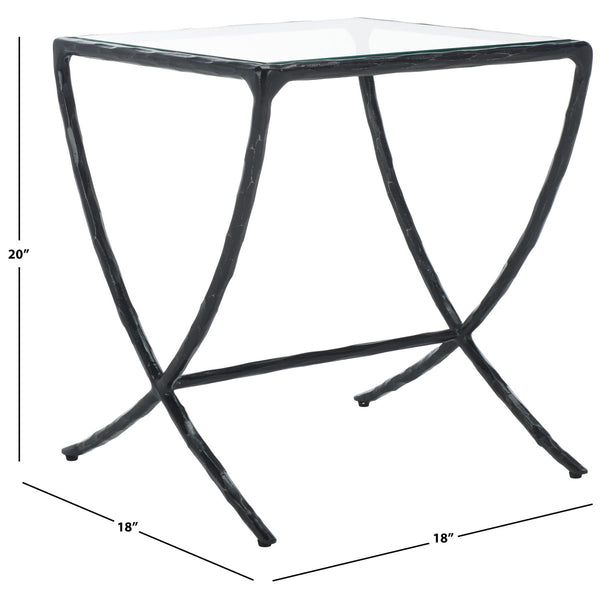 Safavieh Debbie Square Metal Accent Table Black SFV9523E