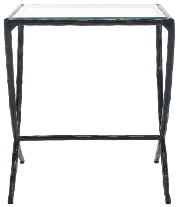 Safavieh Debbie Square Metal Accent Table Black SFV9523E