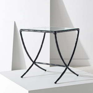 Safavieh Debbie Square Metal Accent Table Black SFV9523E