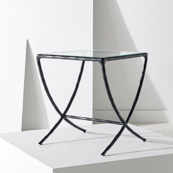 Safavieh Debbie Square Metal Accent Table Black SFV9523E