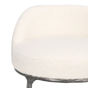 Safavieh Woodsen Boucle Counterstool Ivory / Black Metal / Wood / Foam / Fabric SFV9524A