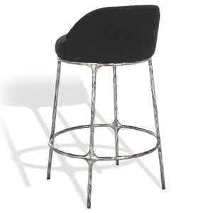 Safavieh Woodsen Boucle Counterstool Black Metal / Wood / Foam / Fabric SFV9524B