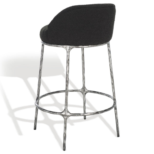 Safavieh Woodsen Boucle Counterstool Black Metal / Wood / Foam / Fabric SFV9524B