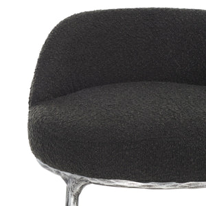Safavieh Woodsen Boucle Counterstool Black Metal / Wood / Foam / Fabric SFV9524B