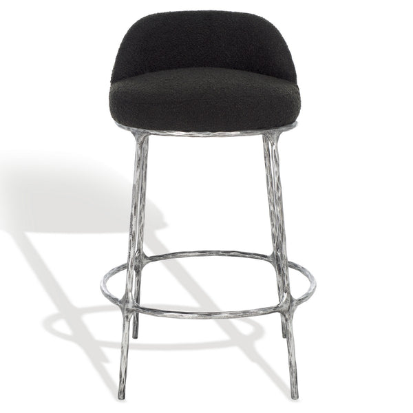 Safavieh Woodsen Boucle Counterstool Black Metal / Wood / Foam / Fabric SFV9524B
