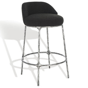 Safavieh Woodsen Boucle Counterstool Black Metal / Wood / Foam / Fabric SFV9524B