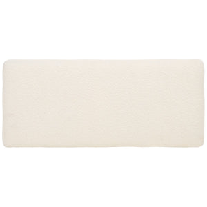 Safavieh Mandy Boucle And Metal Bench Ivory / Black Metal / Wood / Foam / Fabric SFV9527A