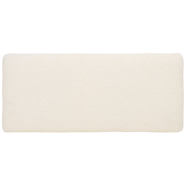 Safavieh Mandy Boucle And Metal Bench Ivory / Black Metal / Wood / Foam / Fabric SFV9527A