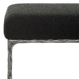 Safavieh Mandy Boucle And Metal Bench Black Metal / Wood / Foam / Fabric SFV9527B