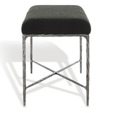 Safavieh Mandy Boucle And Metal Bench Black Metal / Wood / Foam / Fabric SFV9527B