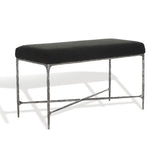 Safavieh Mandy Boucle And Metal Bench Black Metal / Wood / Foam / Fabric SFV9527B