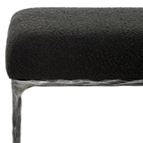 Safavieh Janeen Boucle And Metal Bench Black Metal / Wood / Foam / Fabric SFV9528B